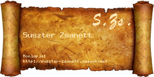 Suszter Zsanett névjegykártya